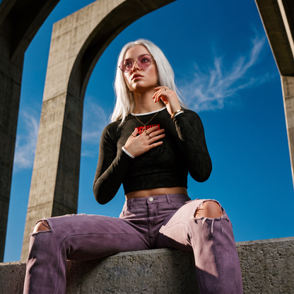 Women's Crop-Top Tee Shirt | Roses of Yeshua Edition
